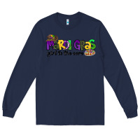 Navy mardi gras girl to the core Long Sleeve Tee - CowGirlArtShop