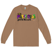 Toasted Coconut mardi gras girl to the core Long Sleeve Tee - CowGirlArtShop