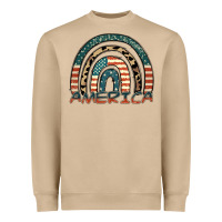 America Rainbow Heavyweight Sweatshirt | Teevron