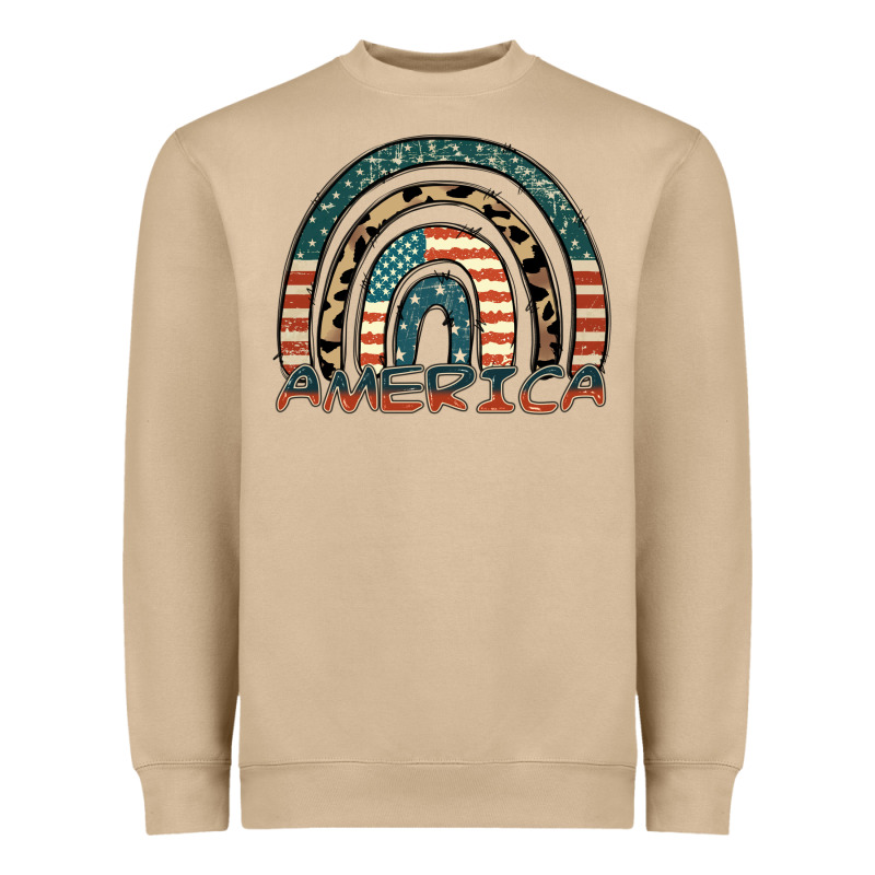 America Rainbow Heavyweight Sweatshirt by FaDigitalArtStudio | Teevron