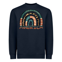 Navy America rainbow Heavyweight Sweatshirt - FaDigitalArtStudio