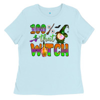 Baby Blue 100  that witch Ladies Tee - BundleAndBundleShop