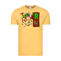 Vintage Mustard Christmas Character  Nurse Vintage Tee - NancyCooperArtShop