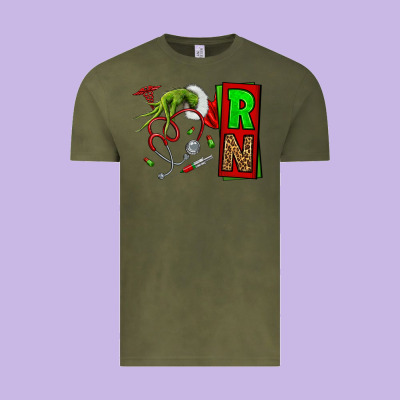 Christmas Character  Nurse Vintage Tee Designed By Nancycooperartshop