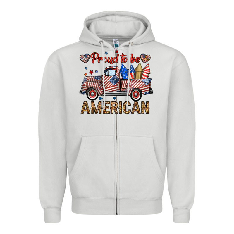 Proud To Be American Truck Zipper Hoodie by BundleAndBundleShop | Teevron