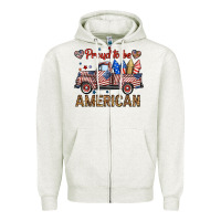 Oatmeal Heather proud to be american truck Zipper Hoodie - BundleAndBundleShop