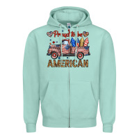 Seafoam proud to be american truck Zipper Hoodie - BundleAndBundleShop
