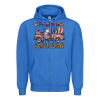 True Royal proud to be american truck Zipper Hoodie - BundleAndBundleShop