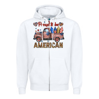 White proud to be american truck Zipper Hoodie - BundleAndBundleShop