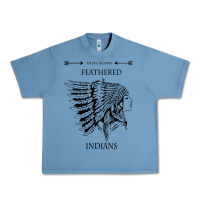 Pebble Blue A Feathered indians tyler darling childers art gift for fans Urban Heavy Tee - tuanDangUi