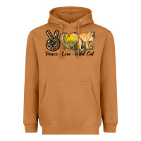 Meerkat Peace Love Wild cat Heavyweight Hoodie - LillyAllenDesigns