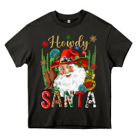 Asphalt Howdy Santa Heavy Core Tee - NancyCooperArtShop