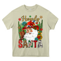 Mossy Howdy Santa Heavy Core Tee - NancyCooperArtShop