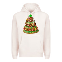 Pale Pink chocolate christmas cookie cake Premium Hoodie - FaDigitalArtStudio