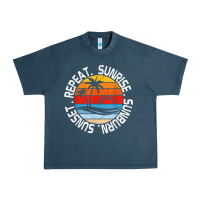 Midnight Navy sunrise sunburn sunset repeat retro vintage gift vacation t shirt Urban Heavy Tee - tuanDangUi