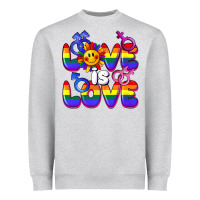 Heather Grey Love is love Heavyweight Sweatshirt - FaDigitalArtStudio