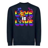 Navy Love is love Heavyweight Sweatshirt - FaDigitalArtStudio