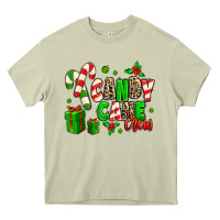 Mossy Candy Cane Crew Heavy Core Tee - MaliasSmallBusiness