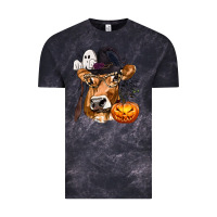 Cloud Black Boo Heifer Cow Halloween Vintage Tee - texasbilliewilder