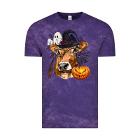 Cloud Purple Boo Heifer Cow Halloween Vintage Tee - texasbilliewilder