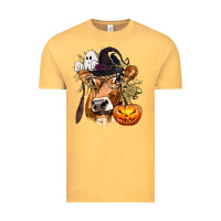 Vintage Mustard Boo Heifer Cow Halloween Vintage Tee - texasbilliewilder
