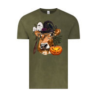 Vintage Olive Boo Heifer Cow Halloween Vintage Tee - texasbilliewilder