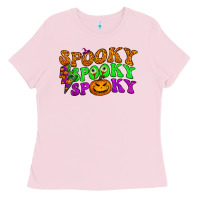 Bubblegum Pink spooky with lightning bolt Ladies Tee - BundleAndBundleShop