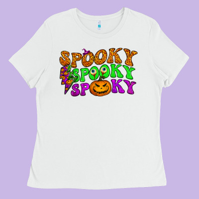 Spooky With Lightning Bolt Ladies Tee Designed By Bundleandbundleshop