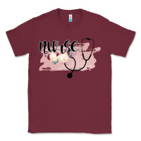 Burgundy Nurse Floral Classic Tee - Bettercallsaul