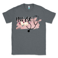 Charcoal Heather Nurse Floral Classic Tee - Bettercallsaul