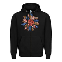Black american sunflower Zipper Hoodie - BundleAndBundleShop