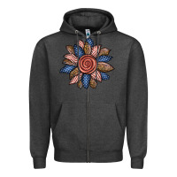 Charcoal Heather american sunflower Zipper Hoodie - BundleAndBundleShop