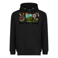 Black Peace Love Donkey Heavyweight Hoodie - LillyAllenDesigns