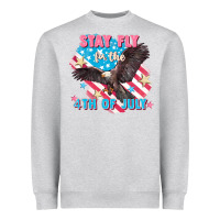 Heather Grey Stay fly for the 4th of July Heavyweight Sweatshirt - FaDigitalArtStudio