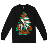 Black indian headdress arrowhead Long Sleeve Tee - Jasminsmagicworld