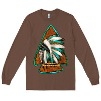 Chestnut indian headdress arrowhead Long Sleeve Tee - Jasminsmagicworld