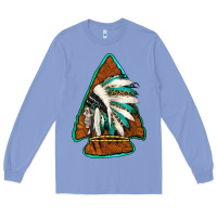 Colony Blue indian headdress arrowhead Long Sleeve Tee - Jasminsmagicworld