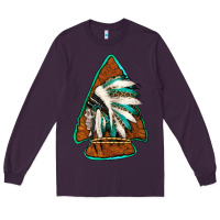 Plum indian headdress arrowhead Long Sleeve Tee - Jasminsmagicworld