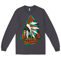Smoke indian headdress arrowhead Long Sleeve Tee - Jasminsmagicworld