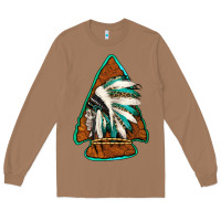 Toasted Coconut indian headdress arrowhead Long Sleeve Tee - Jasminsmagicworld