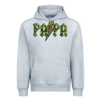 Heather Grey papa  lightning camouflage Urban Hoodie - BarkalooDesign