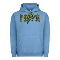Pigment Pebble Blue papa  lightning camouflage Urban Hoodie - BarkalooDesign