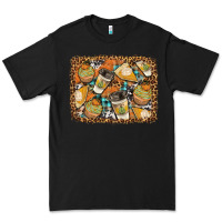 Black autumn distressed background Premium Tee - BundleAndBundleShop