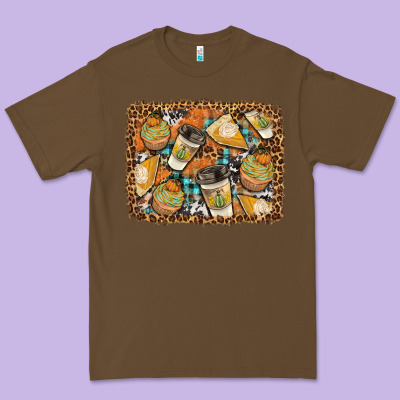 Autumn Distressed Background Premium Tee Designed By Bundleandbundleshop