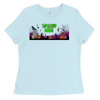 Baby Blue spooky mimi libbey glass Ladies Tee - BundleAndBundleShop