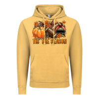 Vintage Mustard Tis' the season American Football Vintage Hoodie - NancyCooperArtShop