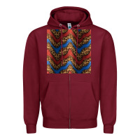 Burgundy leopard 4th of july seamless pattern Zipper Hoodie - BundleAndBundleShop