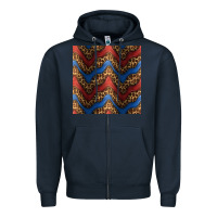 Navy leopard 4th of july seamless pattern Zipper Hoodie - BundleAndBundleShop