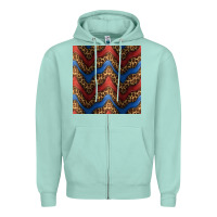 Seafoam leopard 4th of july seamless pattern Zipper Hoodie - BundleAndBundleShop