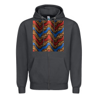 Smoke leopard 4th of july seamless pattern Zipper Hoodie - BundleAndBundleShop